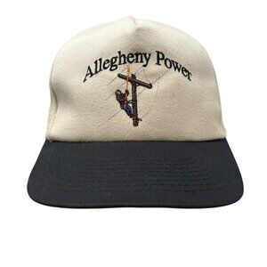 Allegheny Power Vintage Electrical Lineman Trucker Snapback Hat Cap Dad Retro